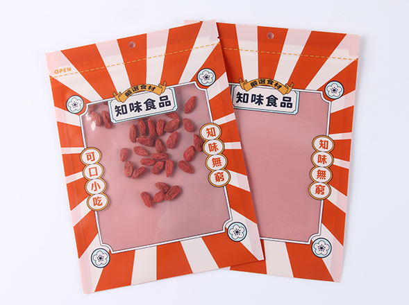 定制可口小吃食品包装袋开窗透明自封拉链袋休闲零食拉链塑料袋